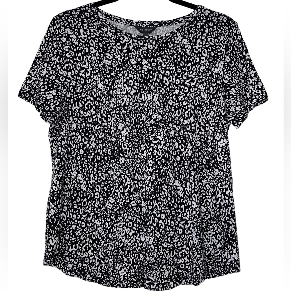 The Limited Black Small Leopard Printed Short Sleeve